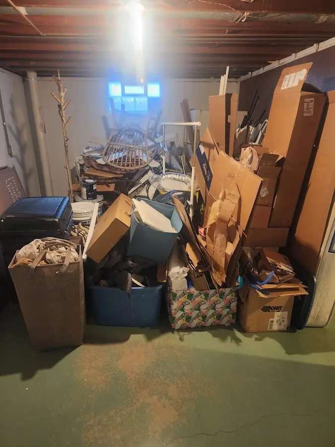 Roll-off dumpster container at job site for 8 Yard Dumpster Rental in South Sarasota